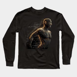 Code Constructed Human: Digital Artistry Long Sleeve T-Shirt